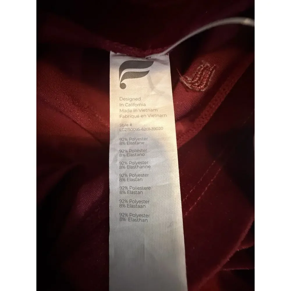 NWT Fabletics Emma Velour Leggings Cherry Burst Red Size XS Tall NEW $65.95 - Picture 12 of 16